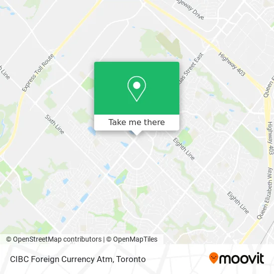 CIBC Foreign Currency Atm map