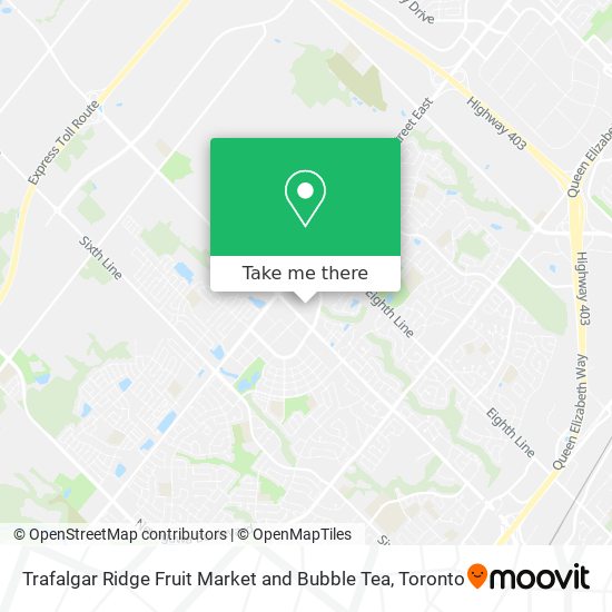 Trafalgar Ridge Fruit Market and Bubble Tea plan