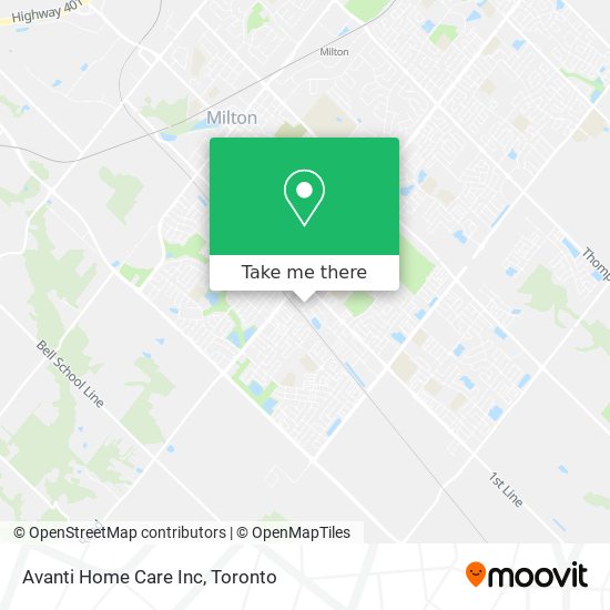 Avanti Home Care Inc map