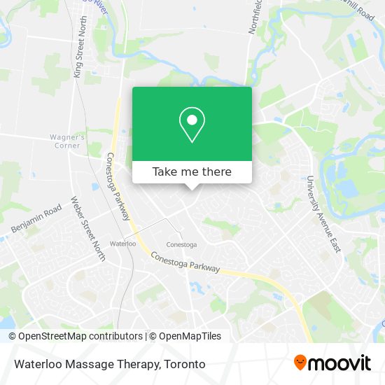 Waterloo Massage Therapy map