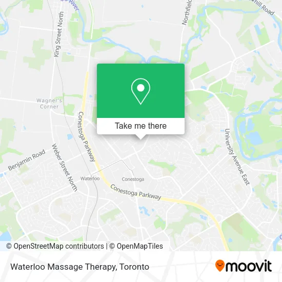 Waterloo Massage Therapy map