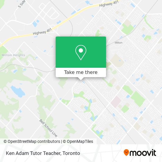 Ken Adam Tutor Teacher map