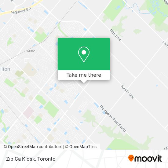 Zip.Ca Kiosk map