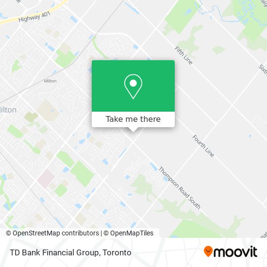 TD Bank Financial Group map