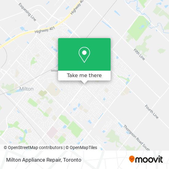 Milton Appliance Repair map