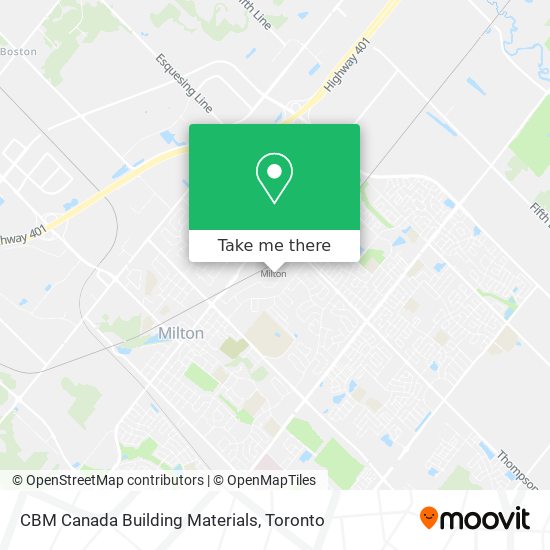 CBM Canada Building Materials map