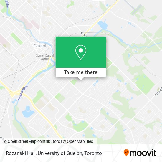 Rozanski Hall, University of Guelph map