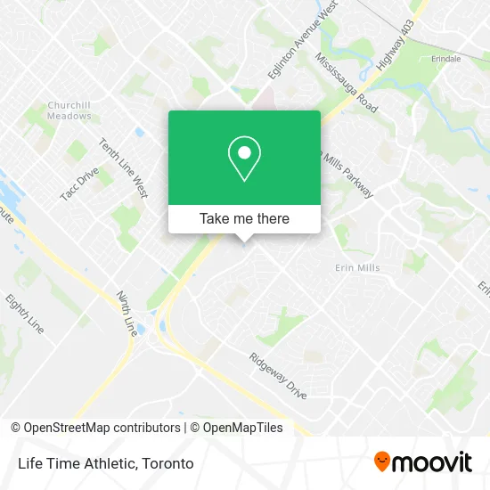 Life Time Athletic map