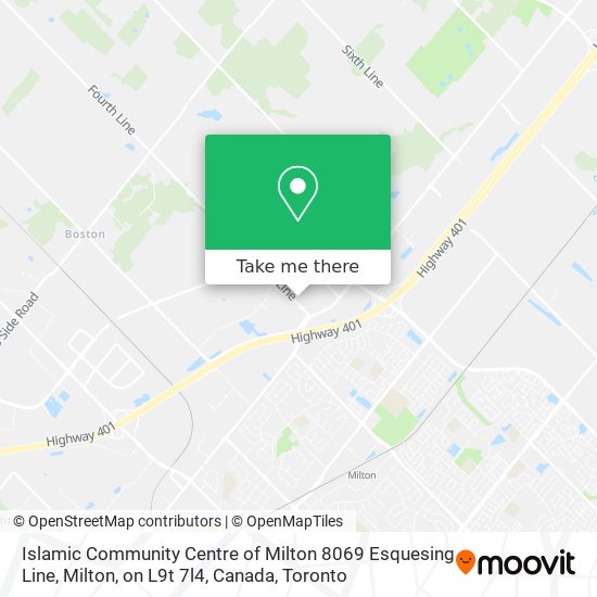 Islamic Community Centre of Milton 8069 Esquesing Line, Milton, on L9t 7l4, Canada map