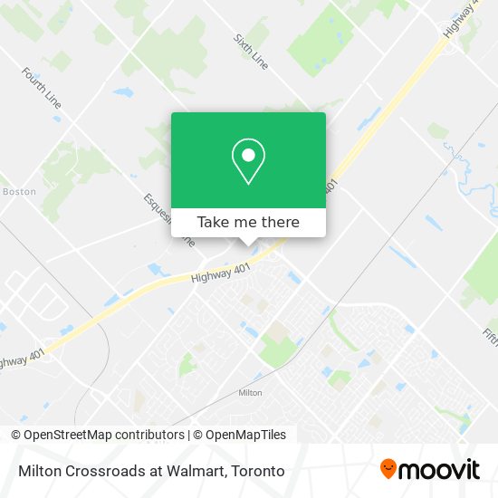 Milton Crossroads at Walmart map