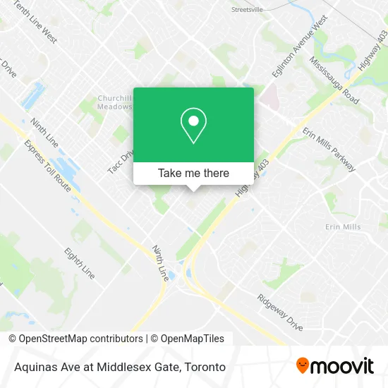 Aquinas Ave at Middlesex Gate map
