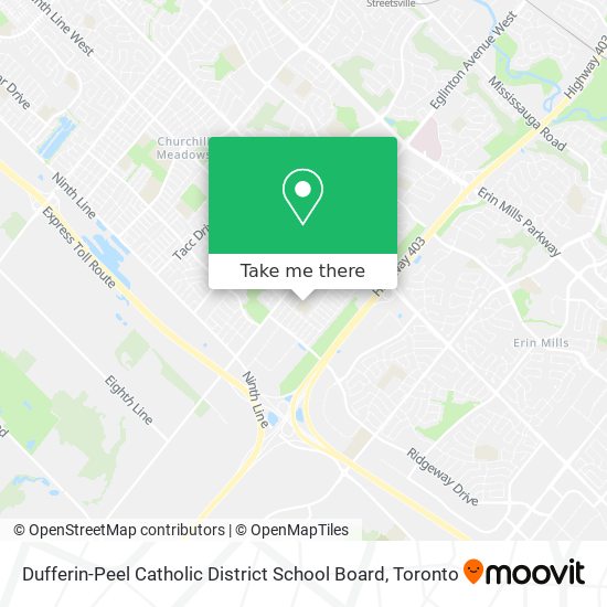 Dufferin-Peel Catholic District School Board map