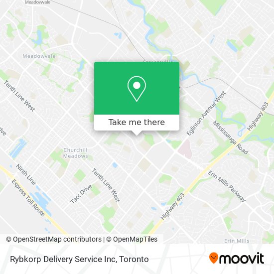 Rybkorp Delivery Service Inc map