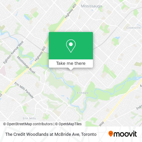 The Credit Woodlands at McBride Ave map