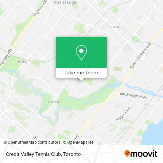 Credit Valley Tennis Club map