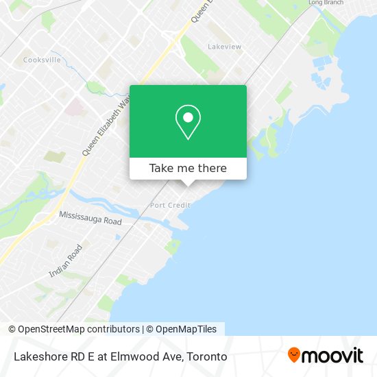 Lakeshore RD E at Elmwood Ave map