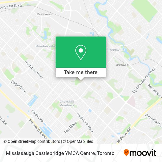 Mississauga Castlebridge YMCA Centre map