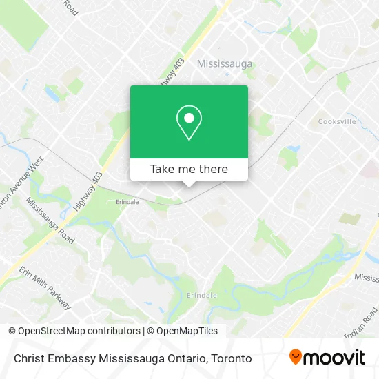 Christ Embassy Mississauga Ontario map