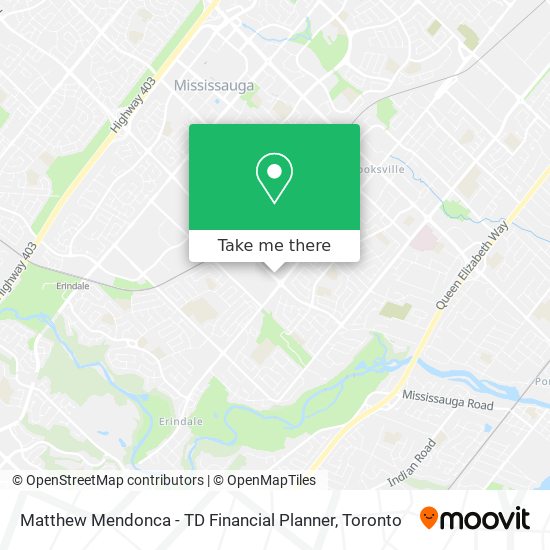 Matthew Mendonca - TD Financial Planner map