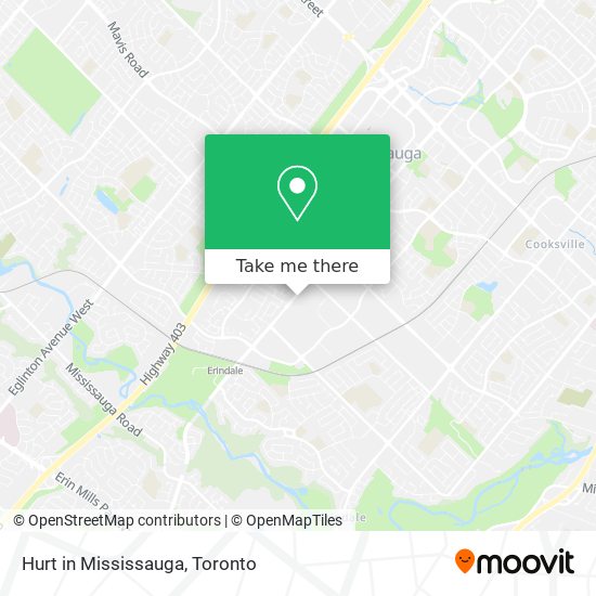 Hurt in Mississauga map