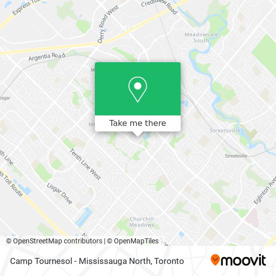 Camp Tournesol - Mississauga North map