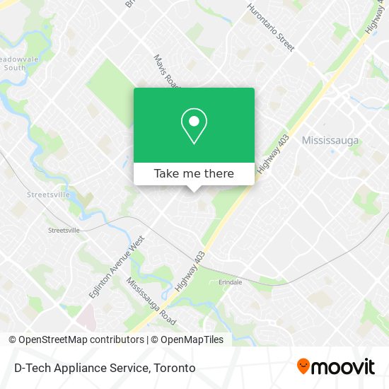 D-Tech Appliance Service map