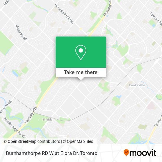 Burnhamthorpe RD W at Elora Dr map