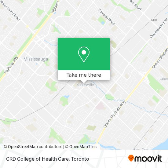 CRD College of Health Care map