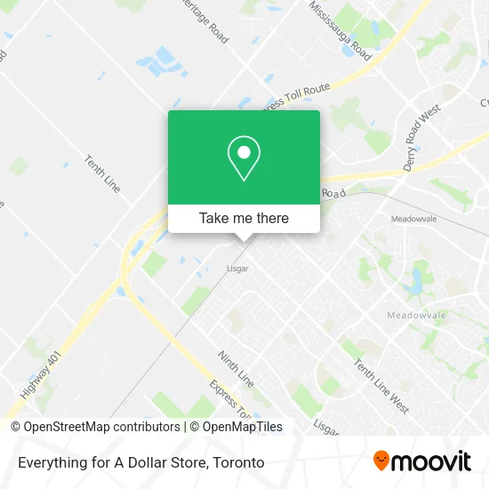 Everything for A Dollar Store map