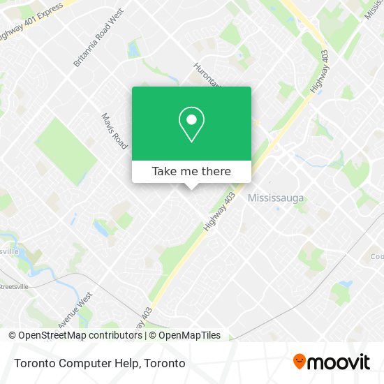 Toronto Computer Help map