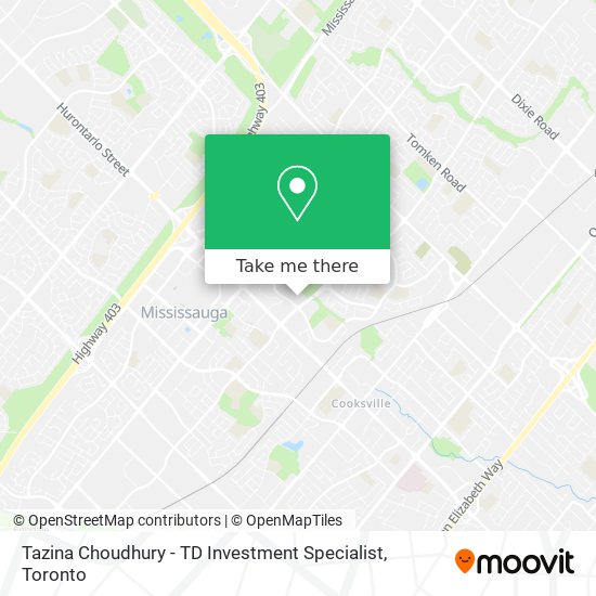 Tazina Choudhury - TD Investment Specialist map