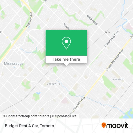 Budget Rent A Car map