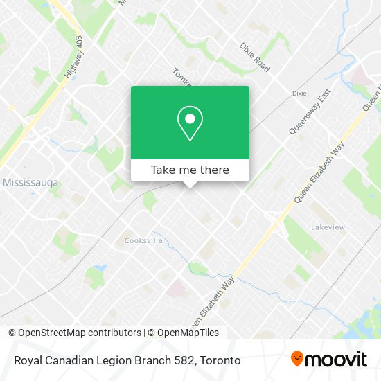 Royal Canadian Legion Branch 582 map