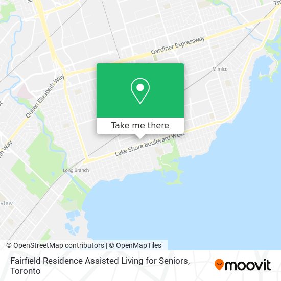 Fairfield Residence Assisted Living for Seniors map