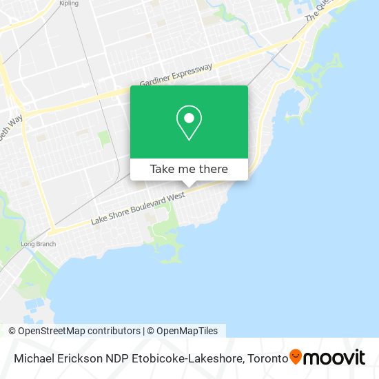 Michael Erickson NDP Etobicoke-Lakeshore map