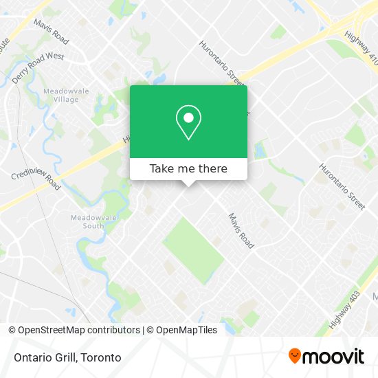 Ontario Grill map