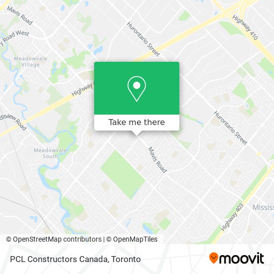 PCL Constructors Canada map