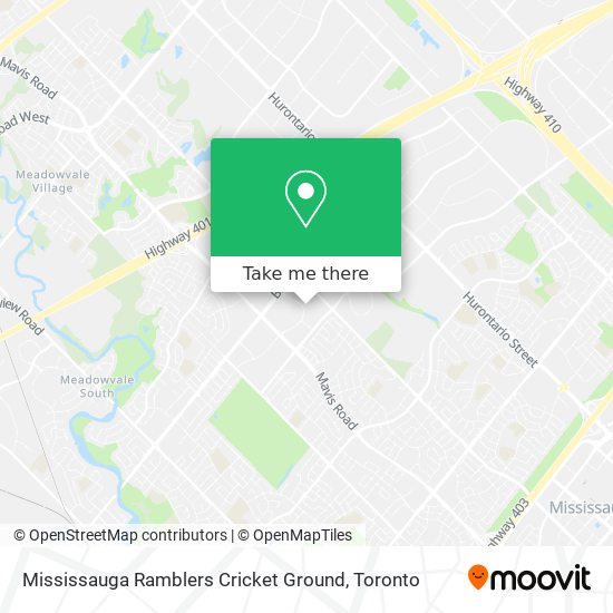 Mississauga Ramblers Cricket Ground map