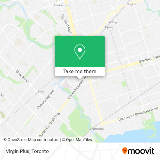 Virgin Plus map
