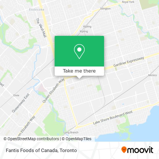 Fantis Foods of Canada map