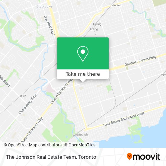 The Johnson Real Estate Team map