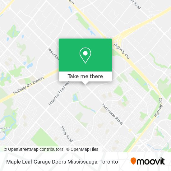 Maple Leaf Garage Doors Mississauga map