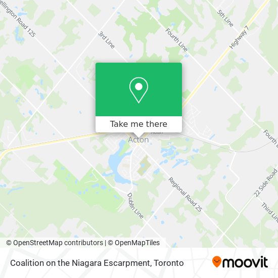 Coalition on the Niagara Escarpment map