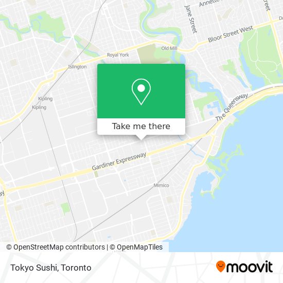 Tokyo Sushi map