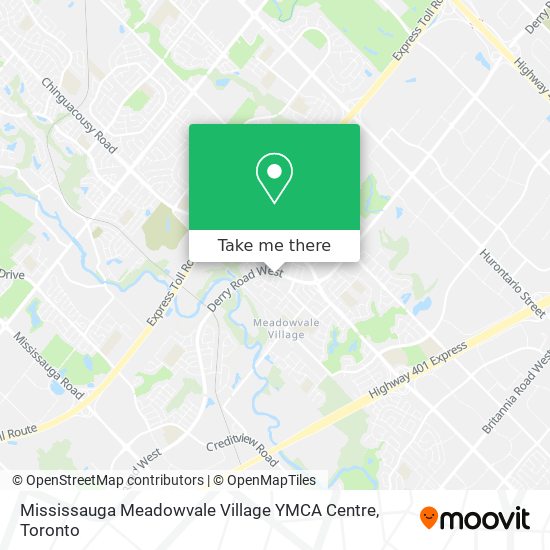 Mississauga Meadowvale Village YMCA Centre map