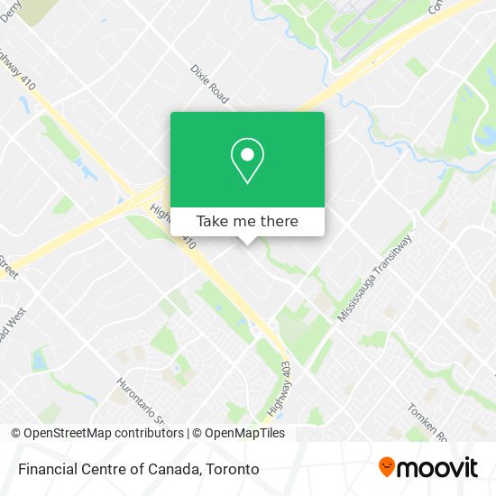 Financial Centre of Canada map