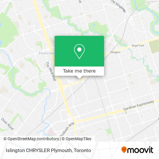 Islington CHRYSLER Plymouth map