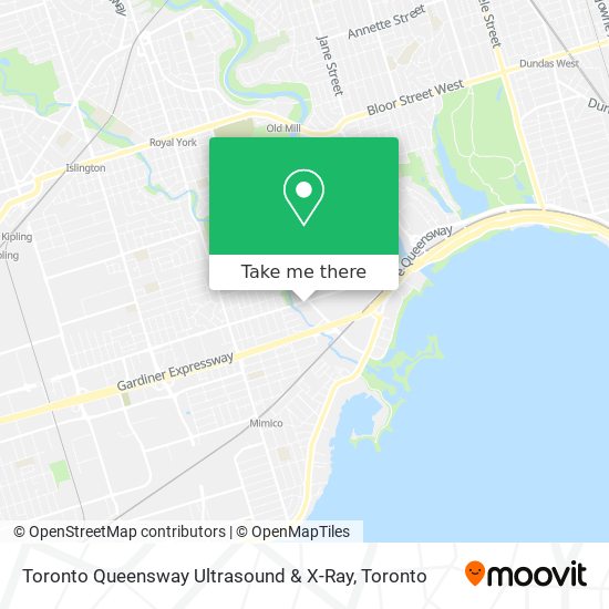 Toronto Queensway Ultrasound & X-Ray plan