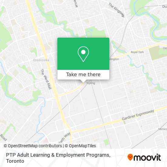 PTP Adult Learning & Employment Programs map