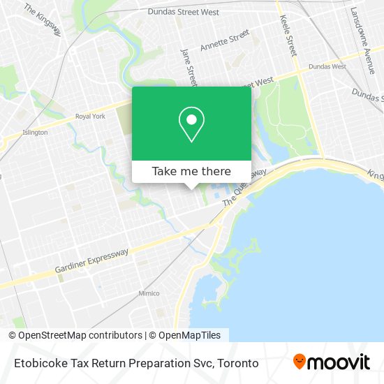 Etobicoke Tax Return Preparation Svc map